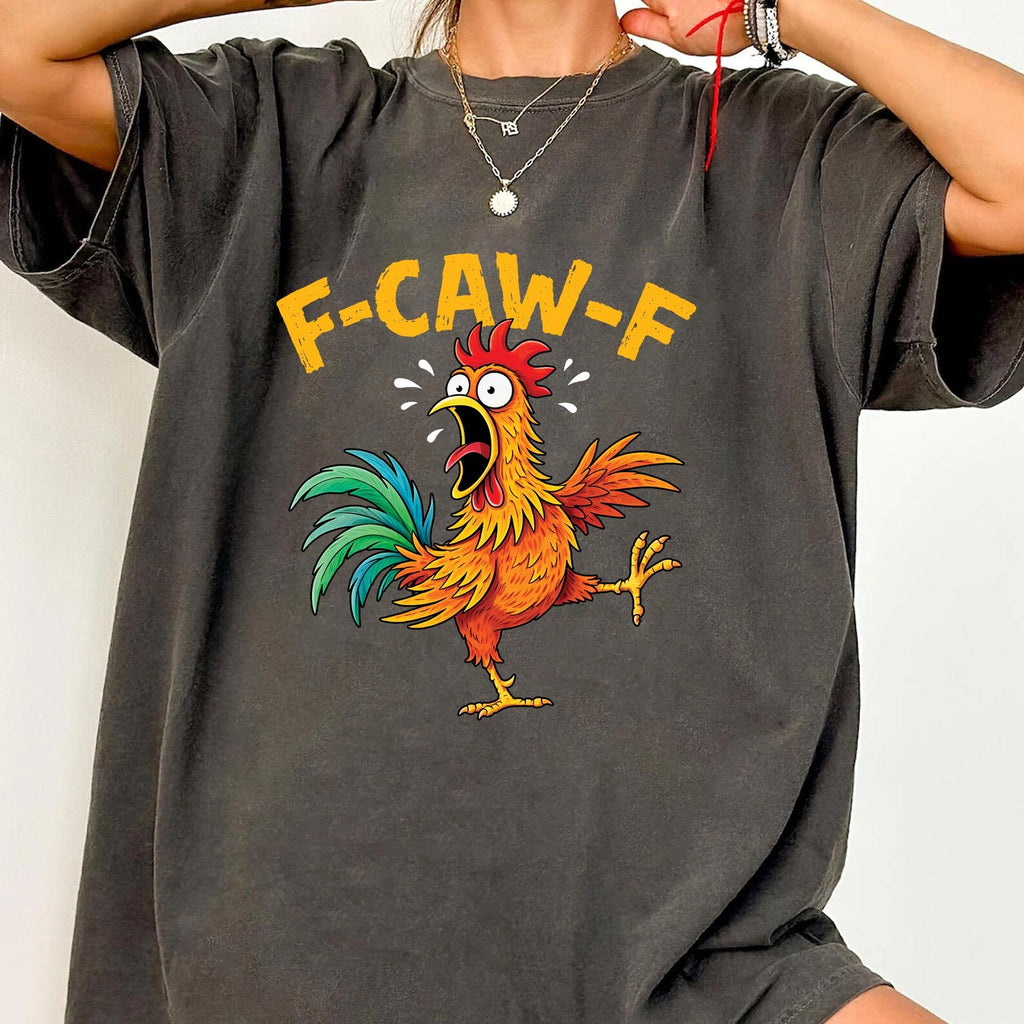 Funny Easter Chicken Shirt – “F Caw F” Tee