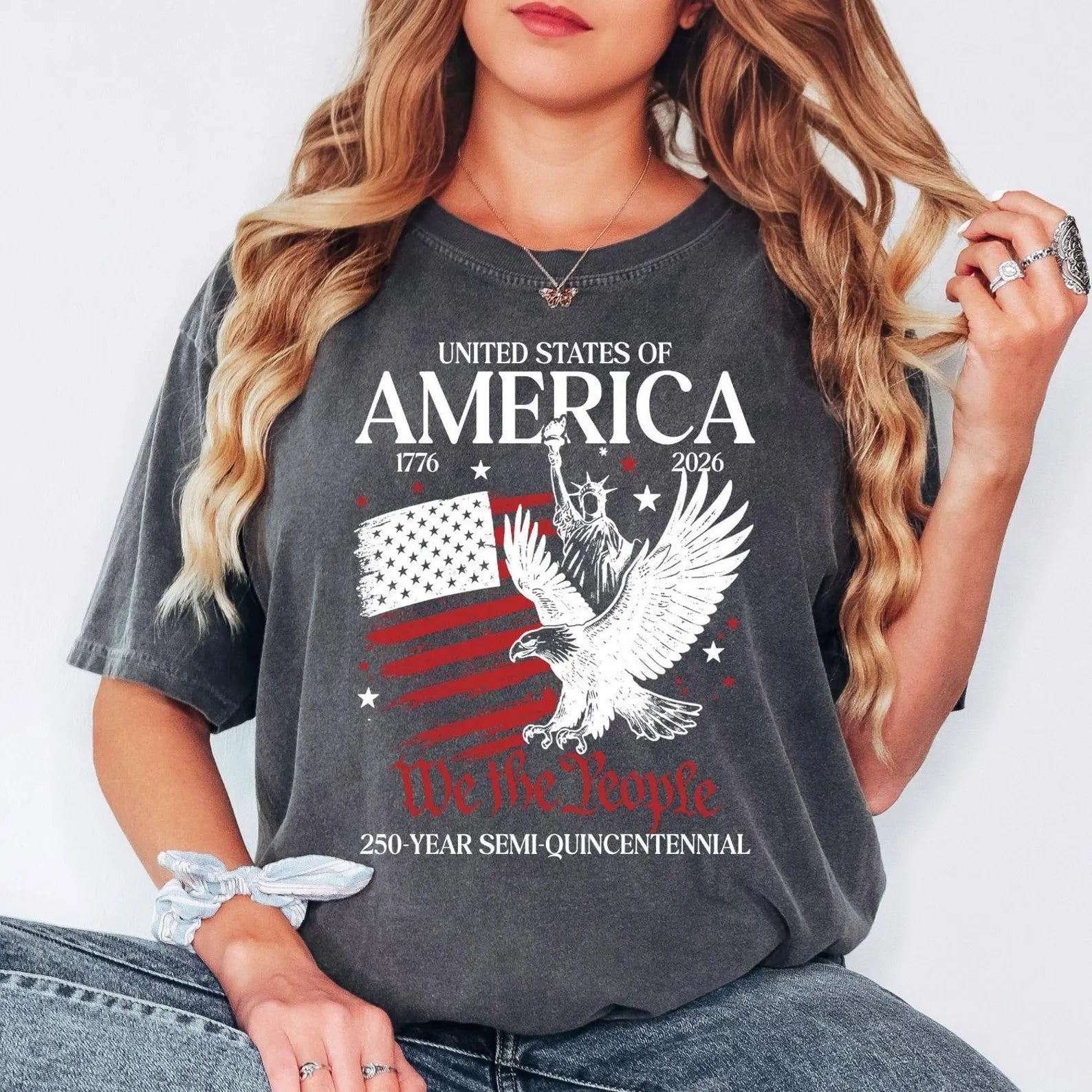 America 250th Anniversary Shirt, Patriotic Eagle Tee
