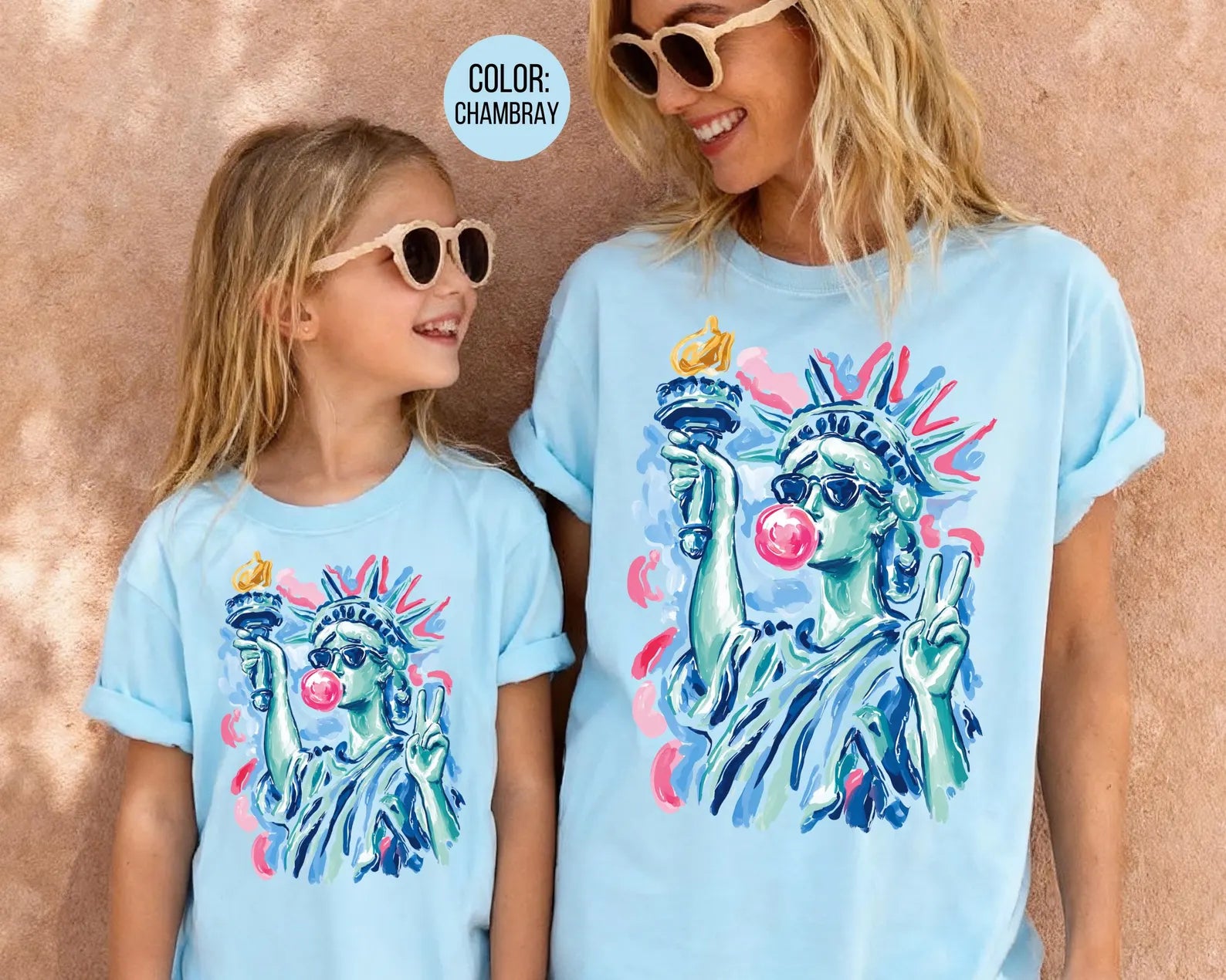Statue of Liberty Graphic T-Shirt – Colorful Patriotic Summer Tee