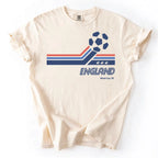 Retro Soccer Shirt, Red White Blue Football Tee, Vintage Sports Graphic T-Shirt