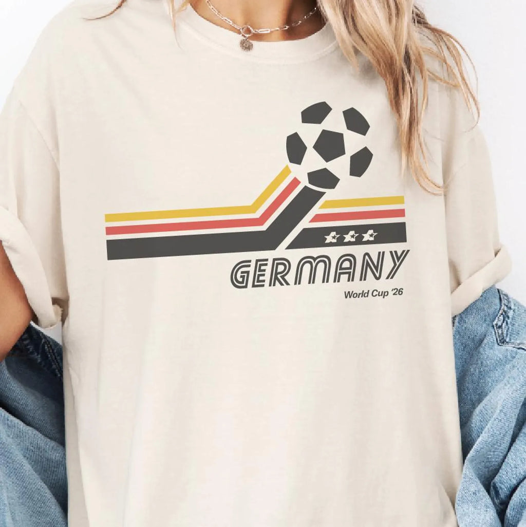 Retro Soccer Shirt, Red White Blue Football Tee, Vintage Sports Graphic T-Shirt