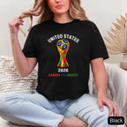 North America Soccer Fan Shirt, 2026 Patriotic Sports Tee