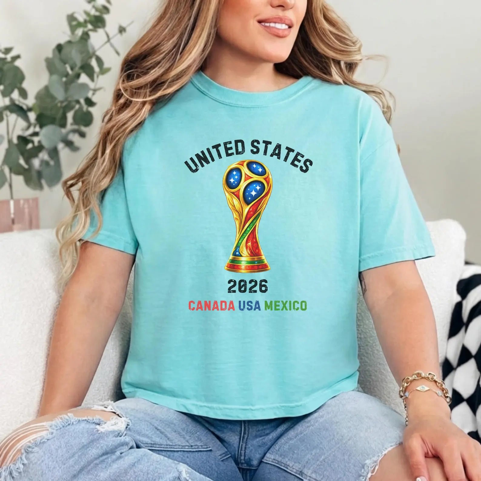 North America Soccer Fan Shirt, 2026 Patriotic Sports Tee