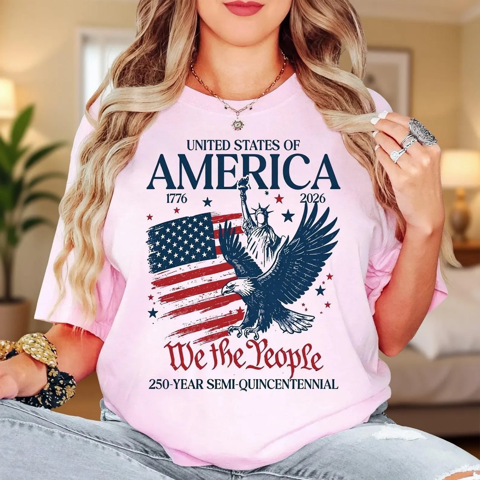 America 250th Anniversary Shirt, Patriotic Eagle Tee
