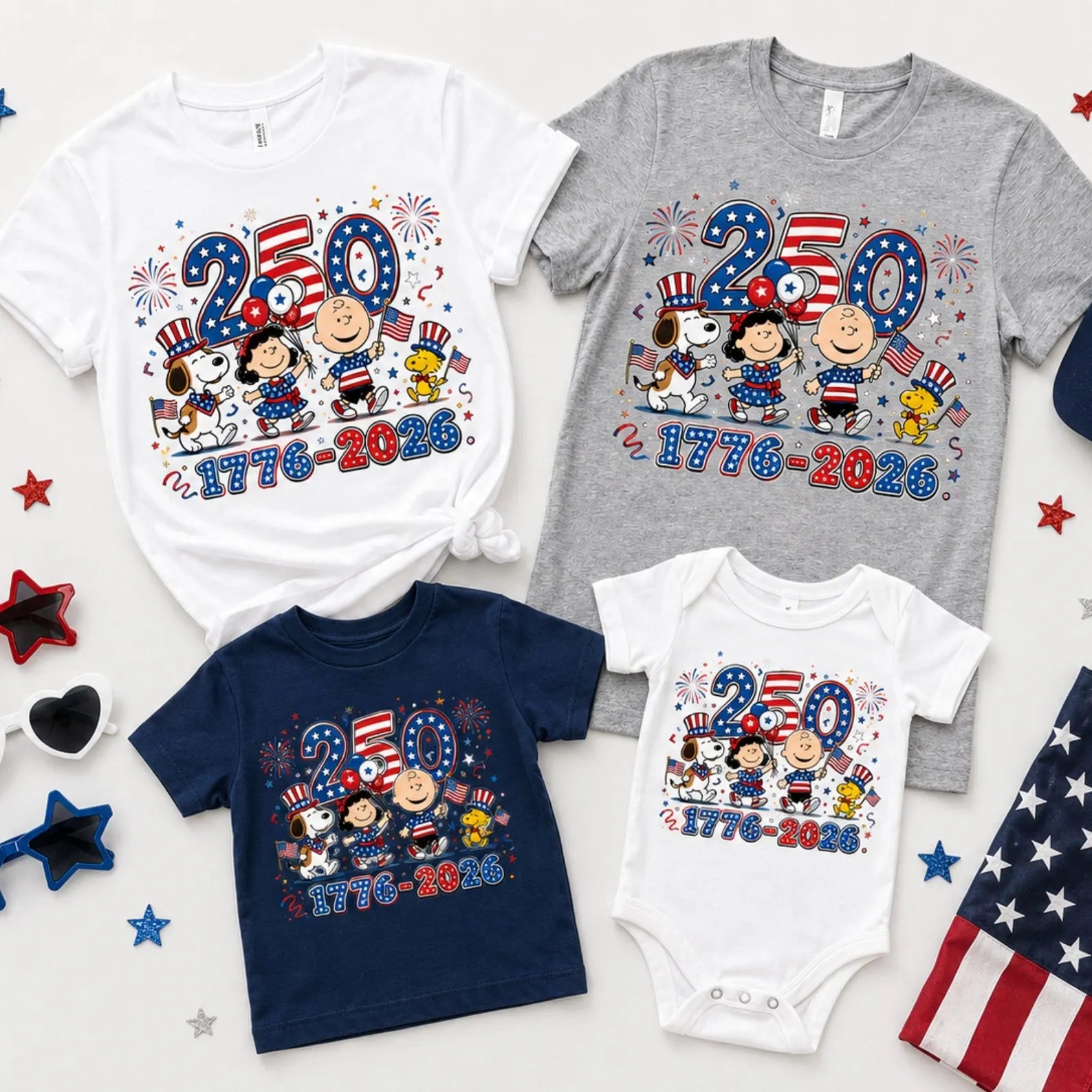 America 250th Anniversary Patriotic Graphic T-Shirt, 1776–2026 USA Celebration Tee