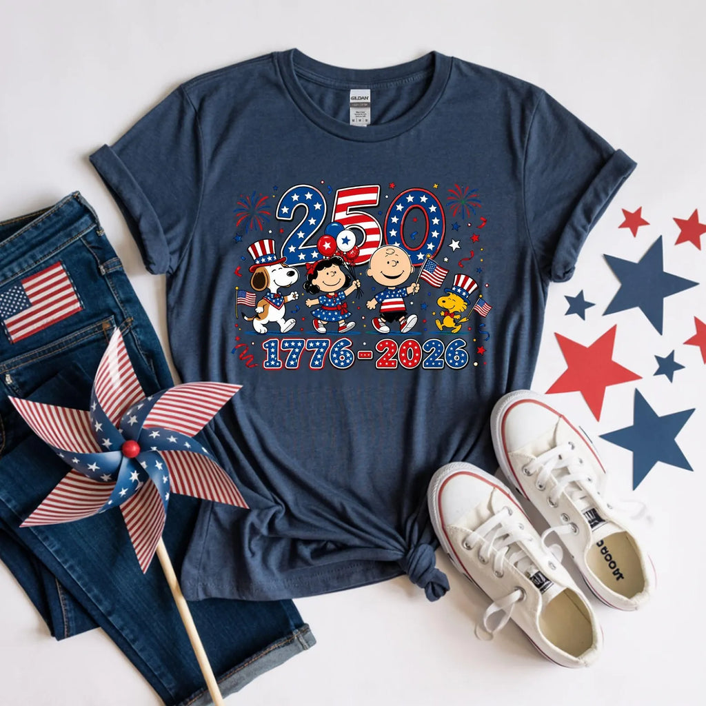 America 250th Anniversary Patriotic Graphic T-Shirt, 1776–2026 USA Celebration Tee