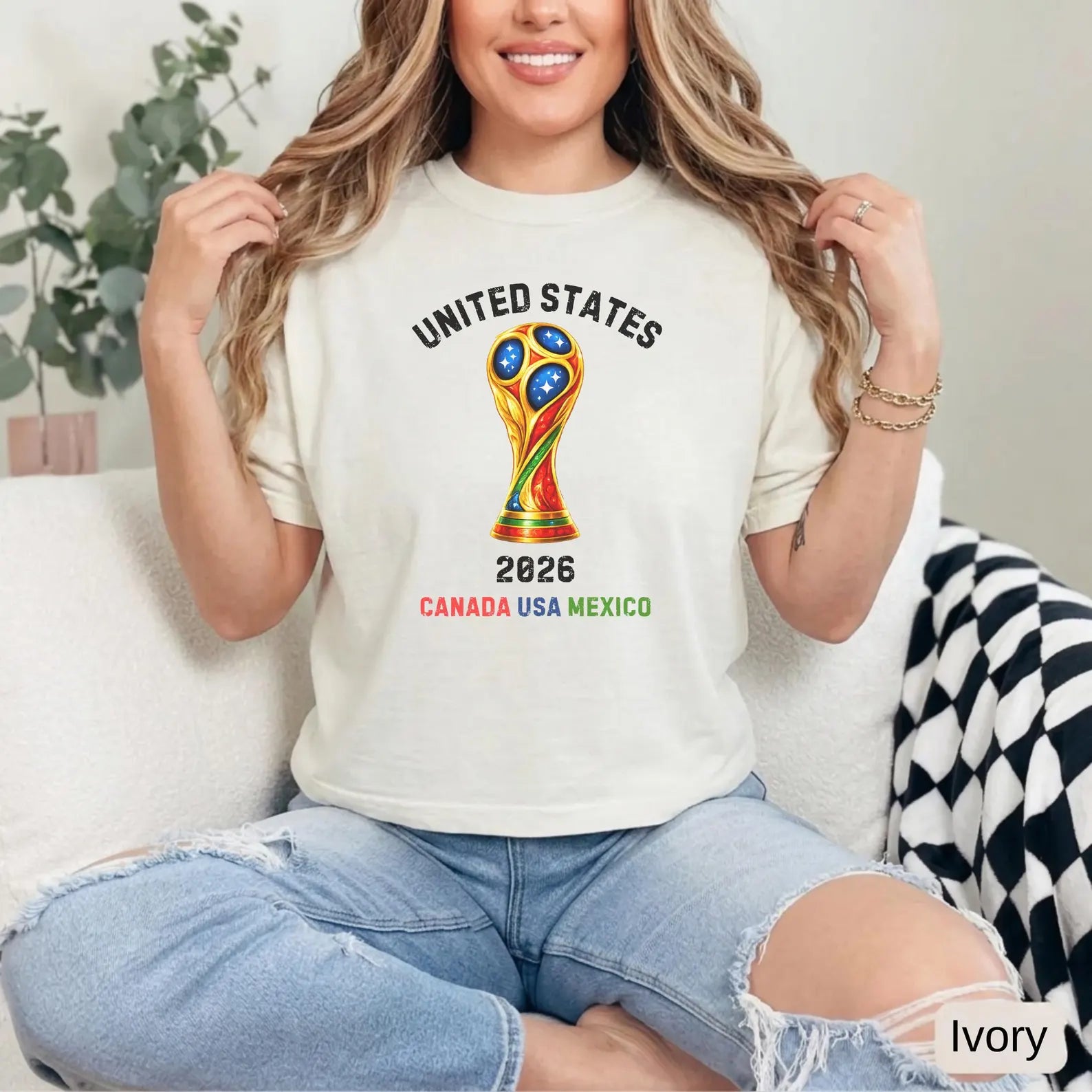 North America Soccer Fan Shirt, 2026 Patriotic Sports Tee