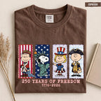 Patriotic 250 Years of Freedom Graphic T-Shirt, Vintage Americana Celebration Tee