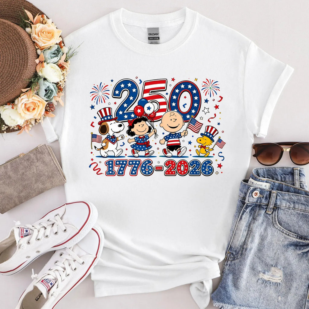 America 250th Anniversary Patriotic Graphic T-Shirt, 1776–2026 USA Celebration Tee