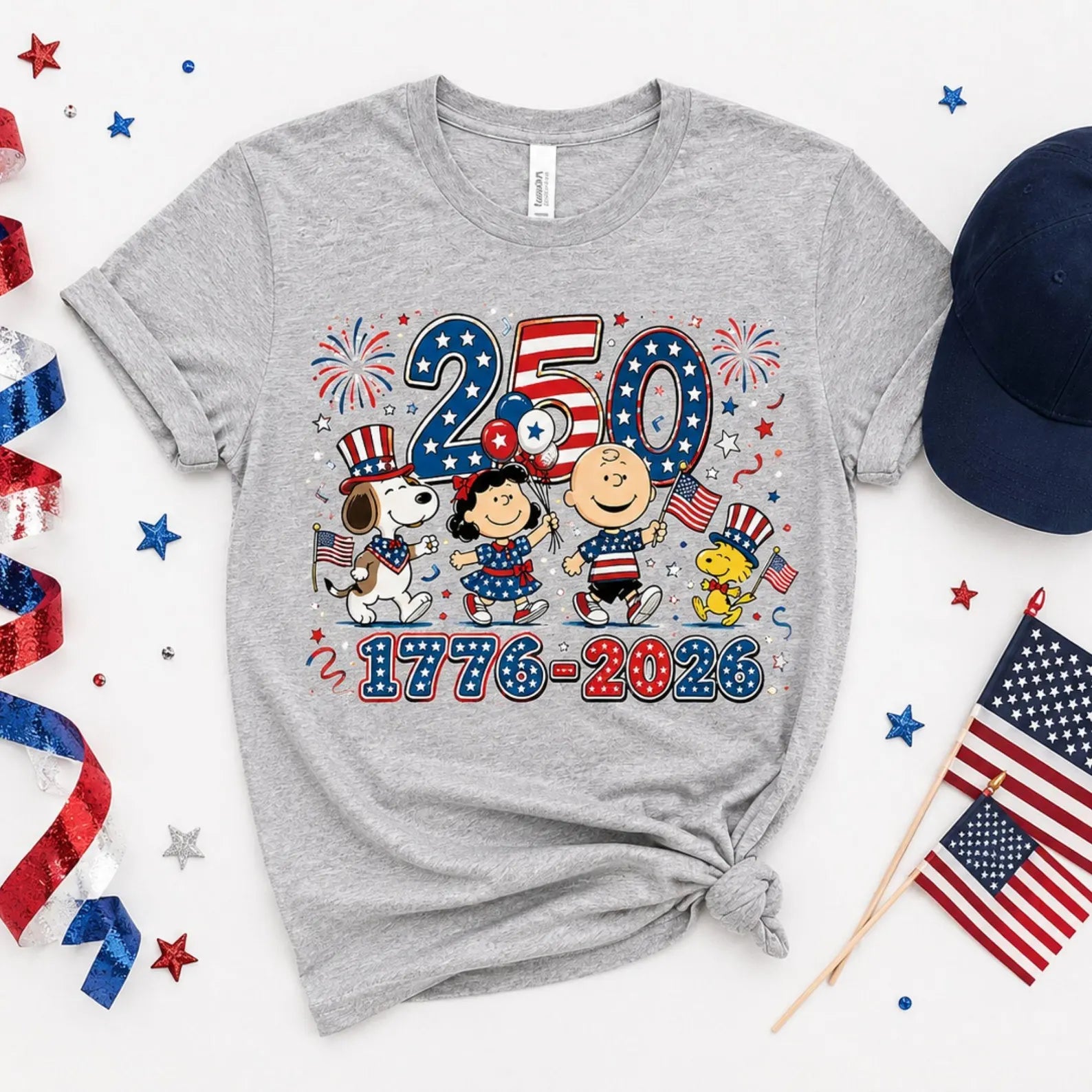 America 250th Anniversary Patriotic Graphic T-Shirt, 1776–2026 USA Celebration Tee