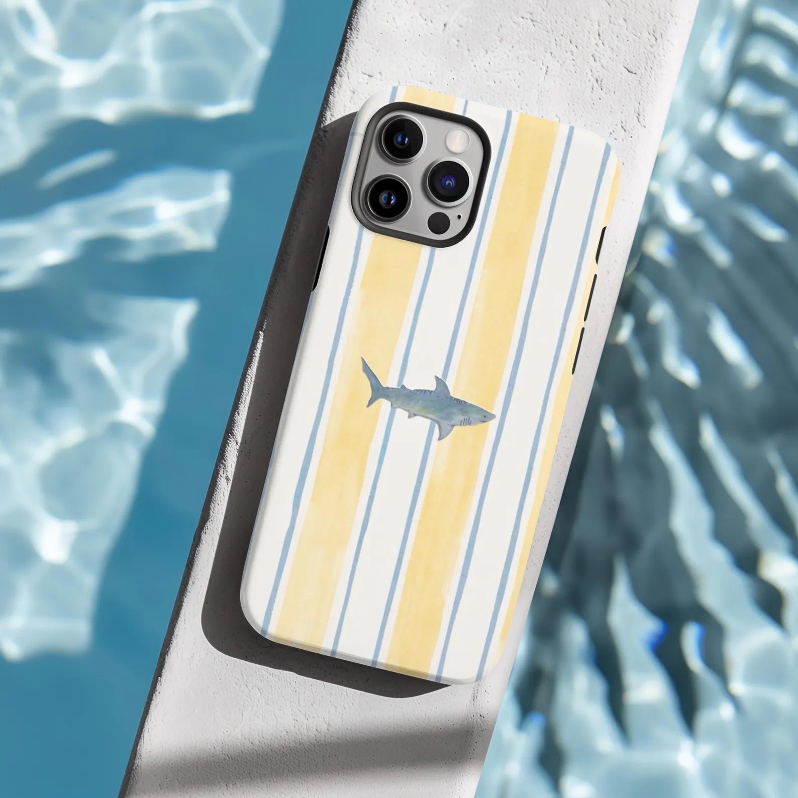 Coastal Shark Stripes Phone Case