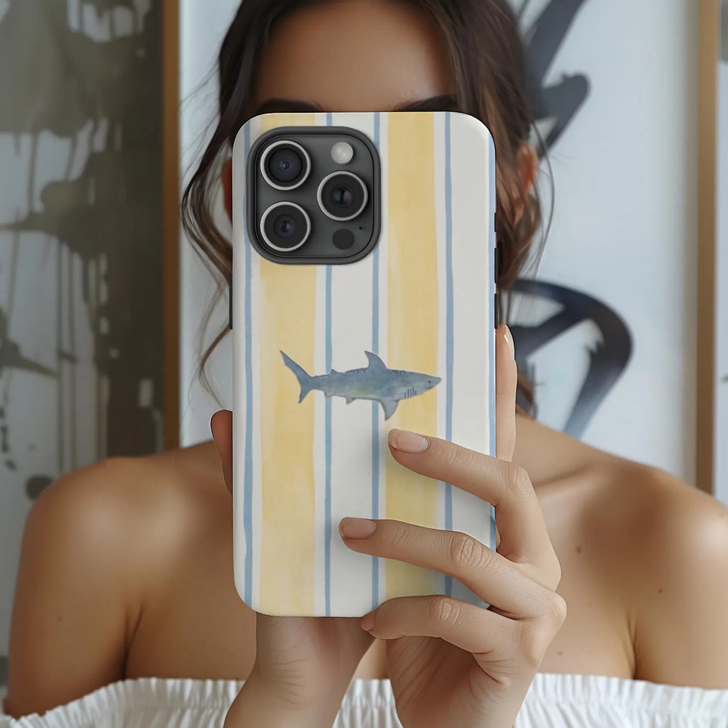 Coastal Shark Stripes Phone Case