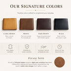 Custom Engraved Full Grain Leather Wallet, Personalized Men’s Photo Wallet, Handmade Bifold Gift for Dad
