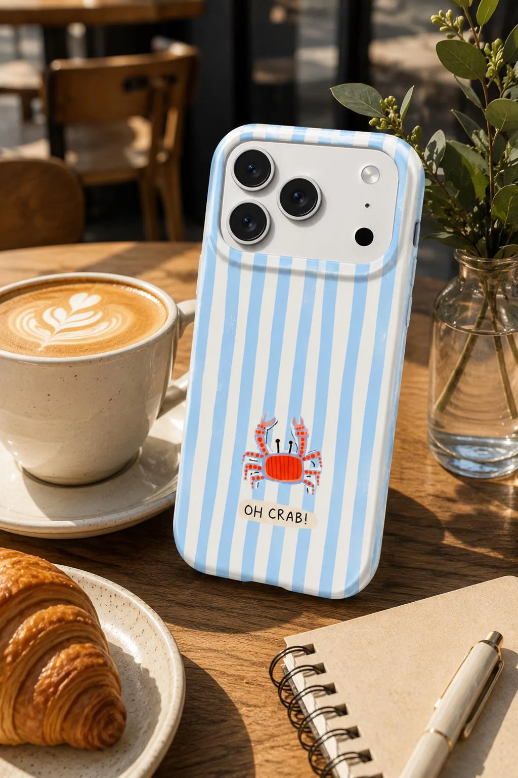Oh Crab! Striped Beach Phone Case