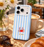 Oh Crab! Striped Beach Phone Case
