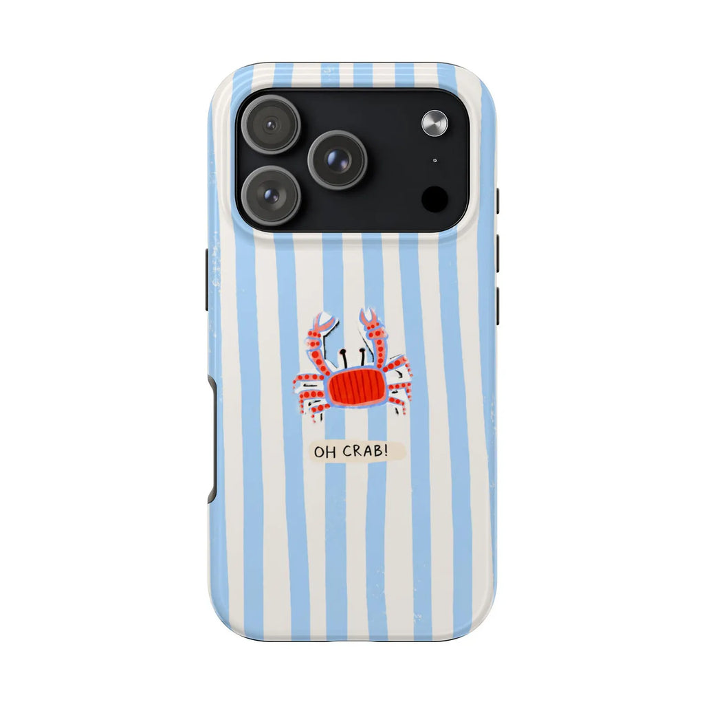 Oh Crab! Striped Beach Phone Case