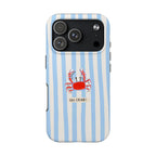 Oh Crab! Striped Beach Phone Case