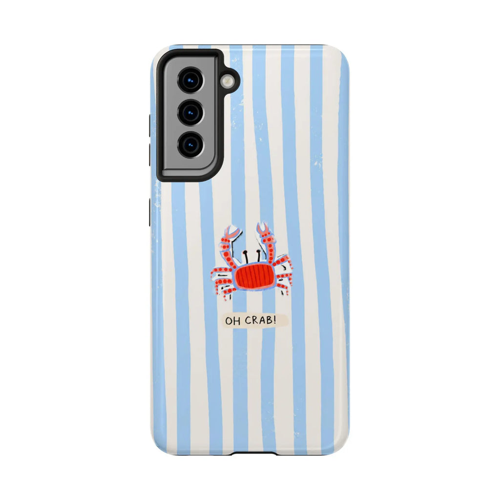 Oh Crab! Striped Beach Phone Case