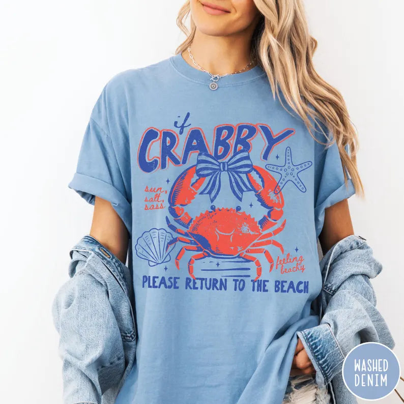 If Crabby Please Return to the Beach Graphic Tee