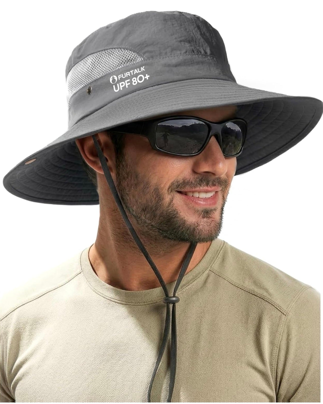 Mens Bucket Sun Hat UPF 80+ Wide Brim Hiking Fishing Beach Outdoor Hats