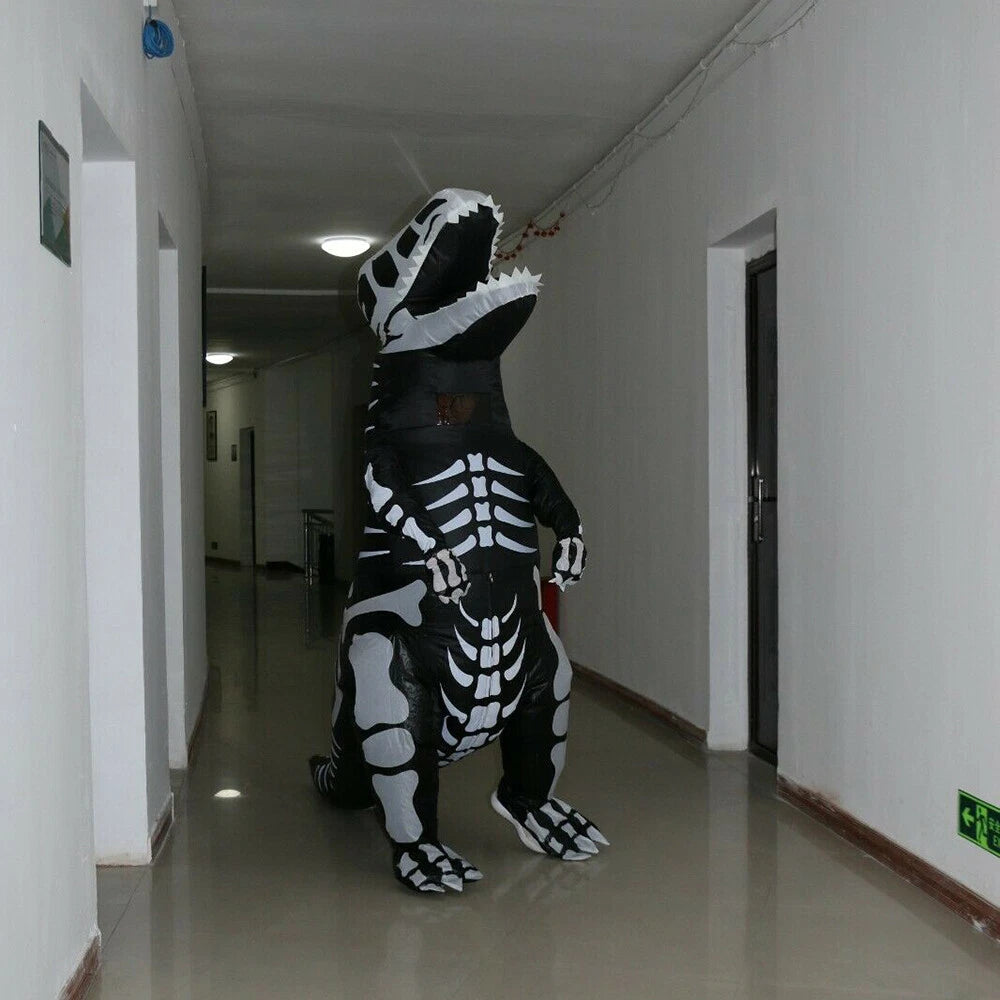 Inflatable Dinosaur Costume, Funny T-Rex Halloween Costume, Adult Dino Party Outfit