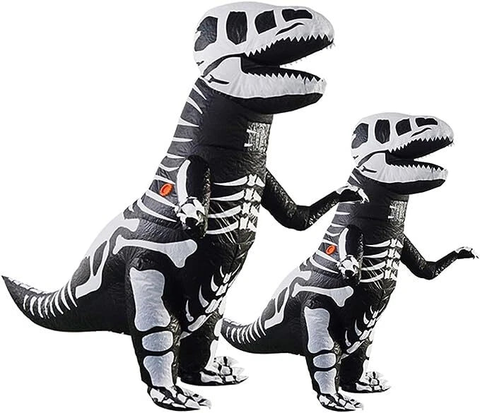 Inflatable Dinosaur Costume, Funny T-Rex Halloween Costume, Adult Dino Party Outfit