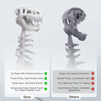 Dinosaur Skeleton Costume Hat, Plush T-Rex Skull Headpiece, Funny Dinosaur Dress Up Accessory for Kids and Adults
