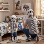 Dinosaur Skeleton Costume Hat, Plush T-Rex Skull Headpiece, Funny Dinosaur Dress Up Accessory for Kids and Adults