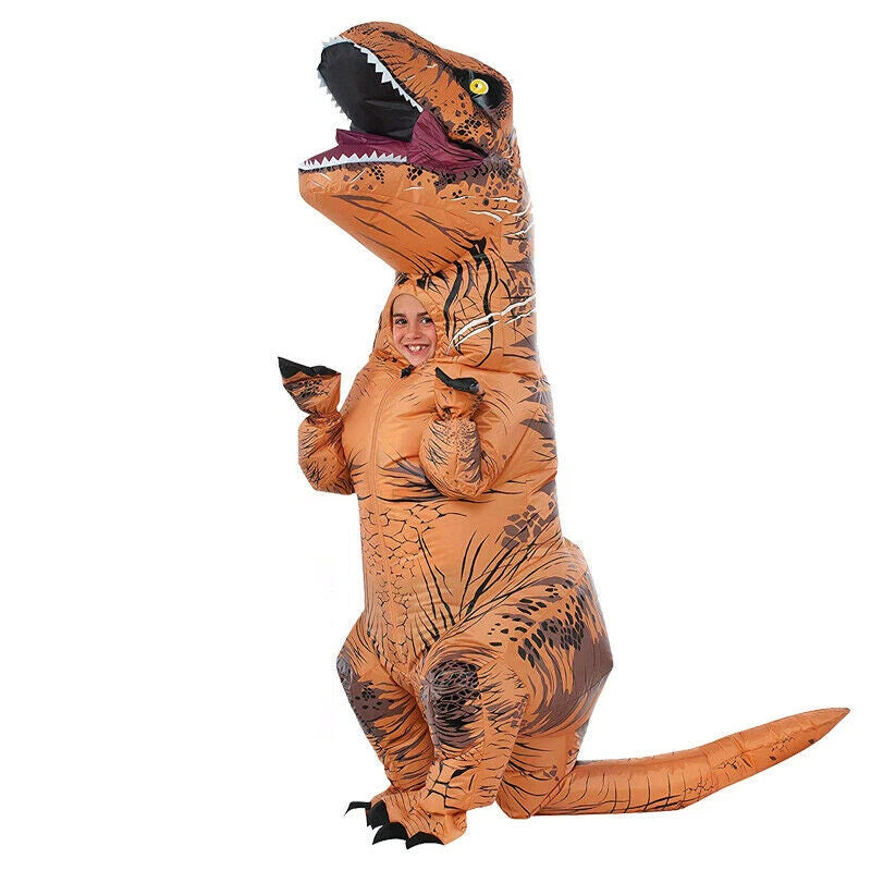 Inflatable Dinosaur Costume, Funny T-Rex Halloween Costume, Adult Dino Party Outfit