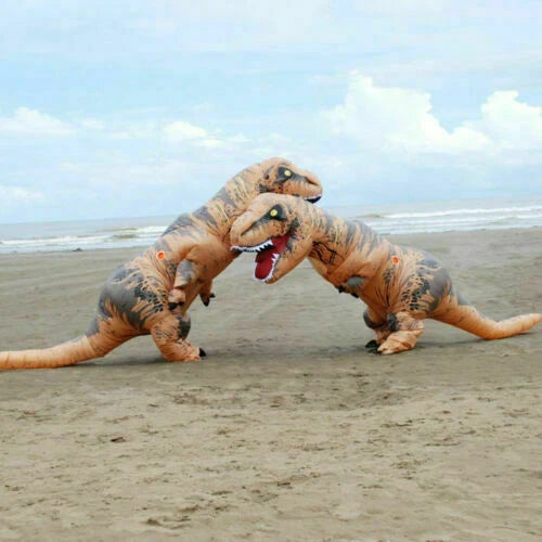 Inflatable Dinosaur Costume, Funny T-Rex Halloween Costume, Adult Dino Party Outfit